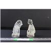 Image 1 : Alta Glass Figurines - Cat & Dog - 5" Tall
