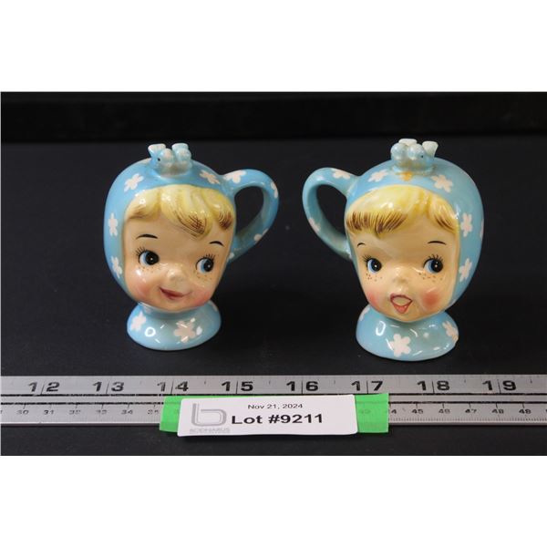 Miss Cutie Pie Salt & Pepper Shakers - Made in Japan