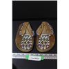 Image 1 : Leather Beaded Moccasins - Approx Size 7 Women's - Some Wear