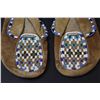 Image 2 : Leather Beaded Moccasins - Approx Size 7 Women's - Some Wear