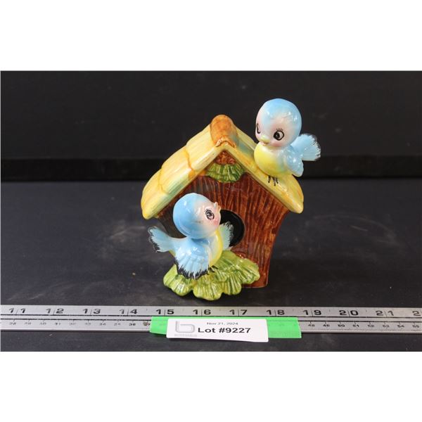 Lefton Blue Bird Coin Bank - Made in Japan - Has Stopper