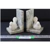 Image 1 : Alabaster Bookends -Bird Theme