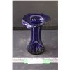 Image 1 : Cobalt Blue Blown Glass Vase - 6.5" Tall