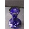 Image 3 : Cobalt Blue Blown Glass Vase - 6.5" Tall