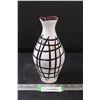 Image 1 : Vase- Purple Glass Overlayed with White and Cut- 9" Tall - No Maker Mark