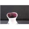 Image 2 : Vase- Purple Glass Overlayed with White and Cut- 9" Tall - No Maker Mark