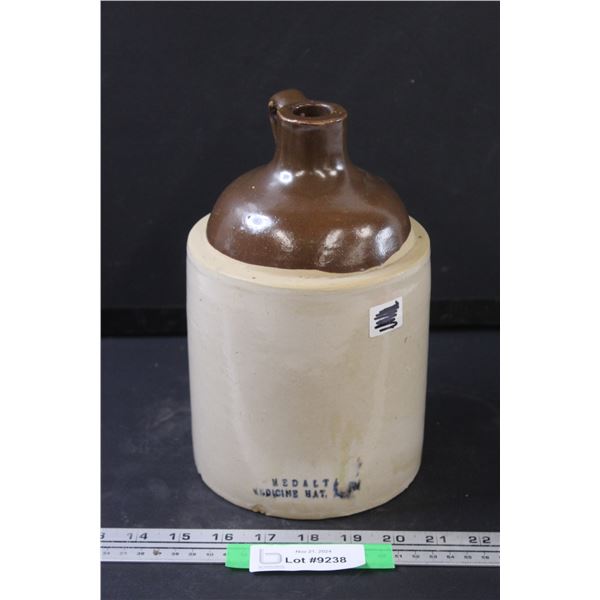 *Medalta Medicine Hat Potteries Jug - 9.5" Tall - Some Wear