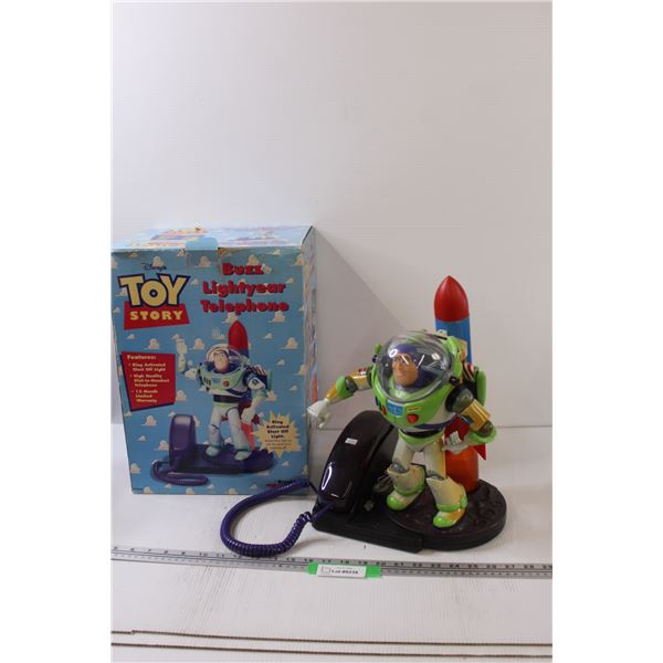 Buzz Lightyear Toy Story Landline Telephone w/Box - as is