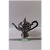 Image 1 : Silver Plated Old English Ornate Reproduction Teapot - 9" x 12" - Made in Canada