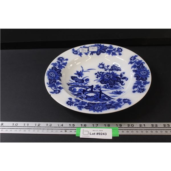 Flow Blue Serving/Dinner Plate - 10.5" Diameter
