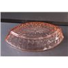 Image 3 : Windsor Diamond Pattern Pink Depression Glass Serving Bowl - 12" x 3"