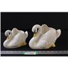 Image 1 : (2) Vintage Sylvac Pottery Swans -  9" & 7"