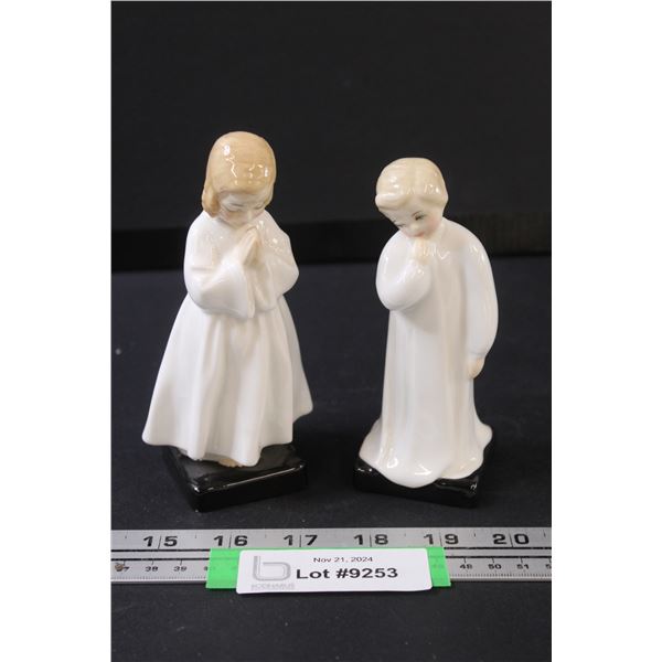 Small Royal Doulton Figurines: "Darling" & "Bedtime"