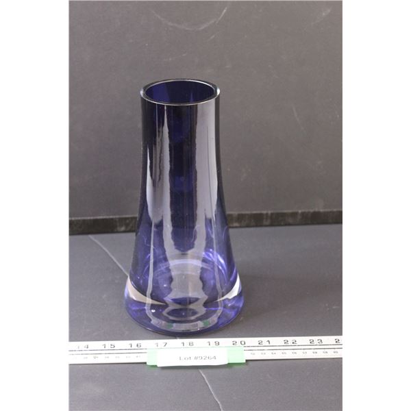 Purple/Blue Glass Vase - 9" Tall
