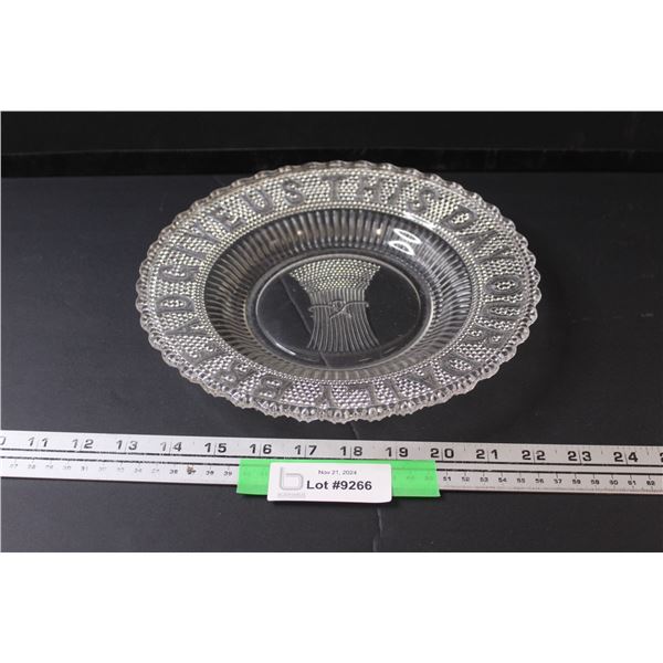 Our Daily Bread - Clear Pressed Glass Plate