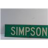 Image 3 : Simpson Street Sign 30'' x 7''