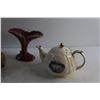 Image 2 : (2) Flower Vases and a Ceramic Tea Pot
