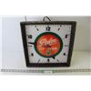 Image 1 : *Vintage Palm Ice Cream Wall Clock - Runs but may need new Bulb - 15" x 15" x 5" Deep
