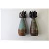 Image 3 : (2) Dud Bomb Casing Bookends, Dud Ammo Tip