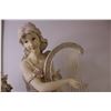 Image 3 : *Crosa Mantle Clock/Harpist Statue 20.75" x 8" x 19" Tall - Needs Battery