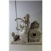 Image 5 : *Crosa Mantle Clock/Harpist Statue 20.75" x 8" x 19" Tall - Needs Battery
