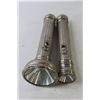 Image 2 : (2) Vintage Eveready Flashlights 9" Long