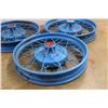 Image 3 : *(3X- TIMES BID PRICE) - Vintage 1930's Automotive Metal Wire Rims 22.5" Dia