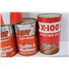 Image 3 : (5) Various Vintage 1 Quart Oil Cans, Royalite, Shell, Esso- Some Full-