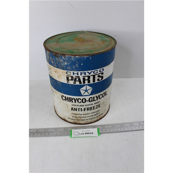 Vintage Chryco Glycol Antifreeze Tin- One Imperial Gallon