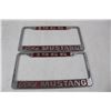 Image 2 : (2) Vintage 1966 Ford Mustang License Plate Frames