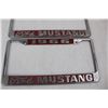 Image 3 : (2) Vintage 1966 Ford Mustang License Plate Frames