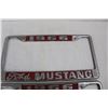 Image 4 : (2) Vintage 1966 Ford Mustang License Plate Frames