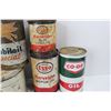 Image 5 : (8) Various Vintage Oil Tins/ Grease Tins, BA, Esso, Mobiloil, Misc.