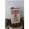 Image 5 : (3) Vintage Antifreeze Tins, Castrol, BA, w/ Gear Glide Gear Conditioner Tin- Full