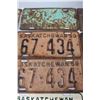 Image 4 : (12) Various Vintage Saskatchewan/ British Columbia License Plates