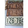 Image 5 : (12) Various Vintage Saskatchewan/ British Columbia License Plates