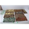 Image 1 : (10) Various Vintage Saskatchewan/ Ontario License Plates