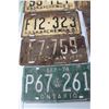 Image 5 : (10) Various Vintage Saskatchewan/ Ontario License Plates