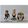 Image 1 : (3) Hockey Items - Jordin Tootoo Brandon Wheat Kings Bobble Head, Nelson Nogier Saskatoon Blades Bob