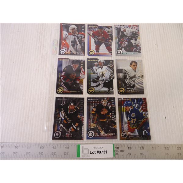 (9) 1997-98 Donruss Hockey Cards-Nedved, Recchi, Zhamnov and more in mint condition