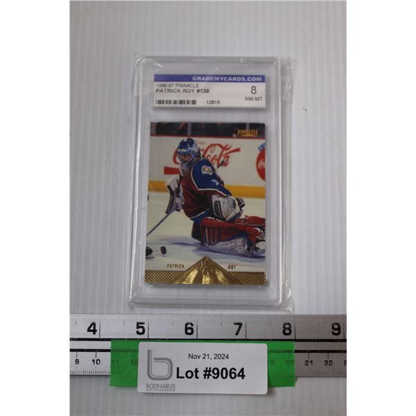 Patrick Roy Pinnacle 1996-97 Graded Hockey Card