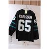 Image 1 : Erik Karlsson San Jose Sharks Hockey Jersey - Signed w/Certificate - Size 50