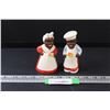 Image 1 : Black Americana Salt & Pepper Shakers - 5.5" Tall