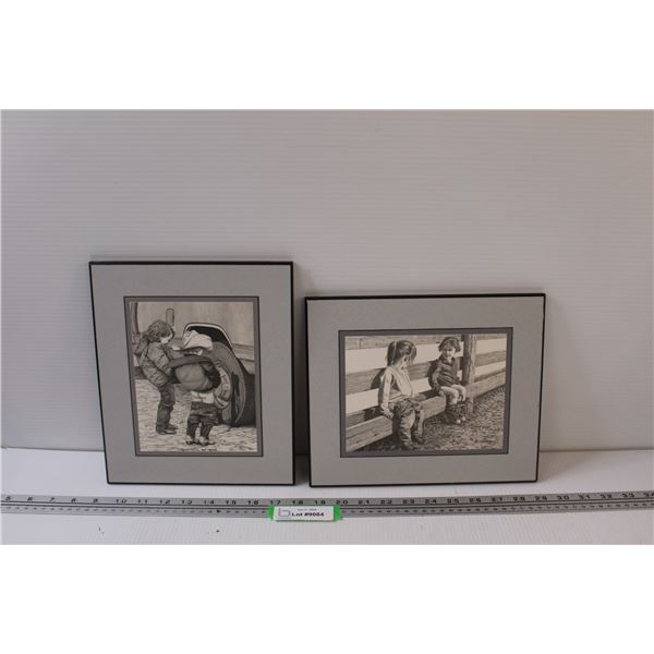 Burny Brown Print Pictures - 11" x 9"