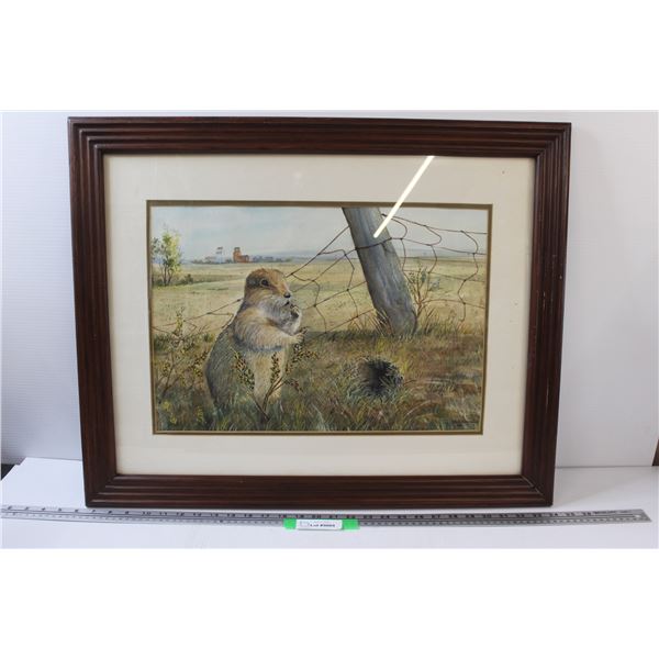 *"Prairie Gopher" by Stan Kossick Picture - 28" x 23"