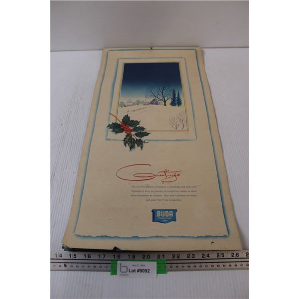 Buda Company 1947 Calendar - Winnipeg, Manitoba