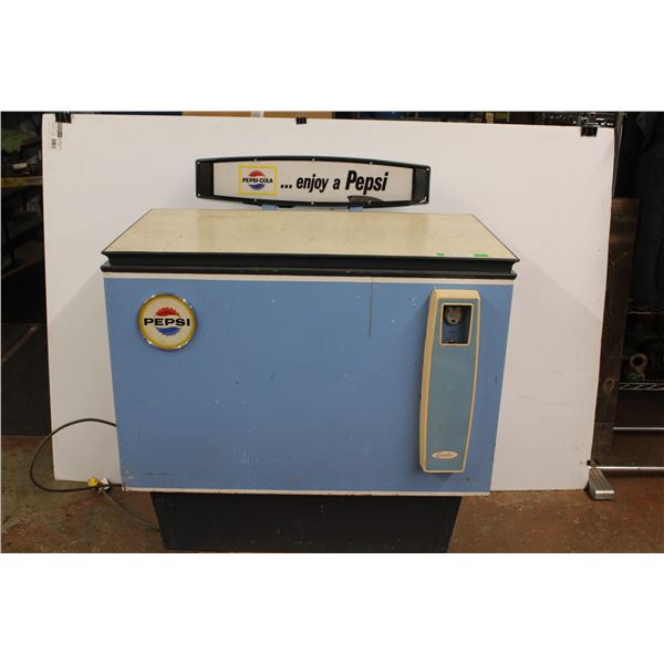 * Vintage Pepsi Cola Cooler - 36" x 20" x 34" - as is