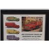 Image 2 : Studebaker Trucks Advertisement Picture in Frame - 13" x 16"