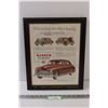 Image 1 : Kaiser Cars Advertisement Picture in Frame - 13" x 16"