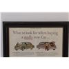 Image 2 : Kaiser Cars Advertisement Picture in Frame - 13" x 16"